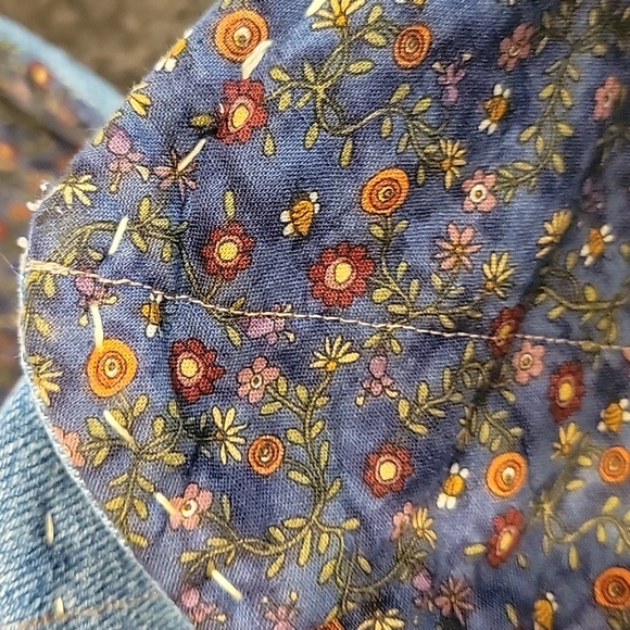Cozies Upcycled Jeans Molly Made It Design Hand Crafted Blue Floral - Picture 11 of 13